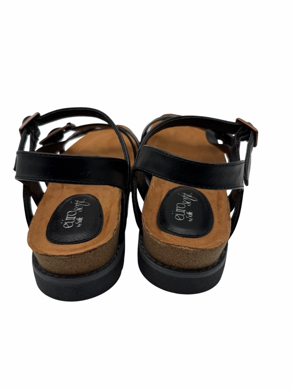 Eurosoft Lesley Black Comfort Sandals Women’s Size 8M Adjustable Buckle - Picture 4 of 11